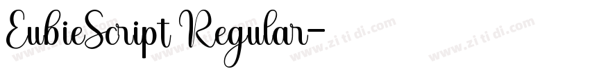 EubieScript Regular字体转换